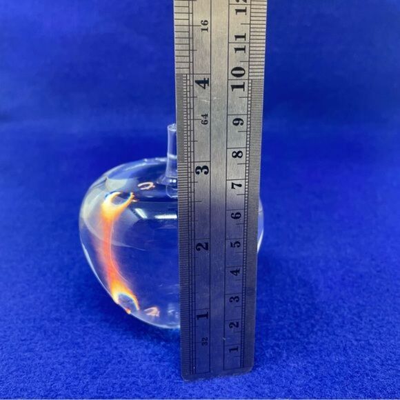 Art Glass Clear Apple Paperweight Teacher - Picture 6 of 8